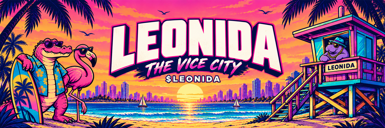 Leonida The Vice City tropical banner